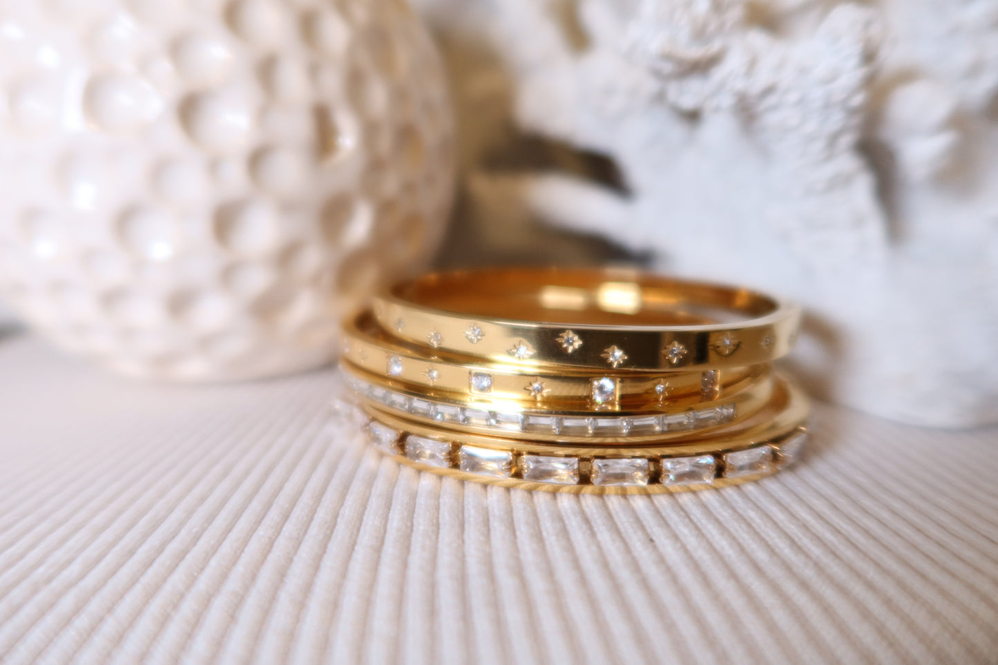 Crystal Gold Plated Bangles