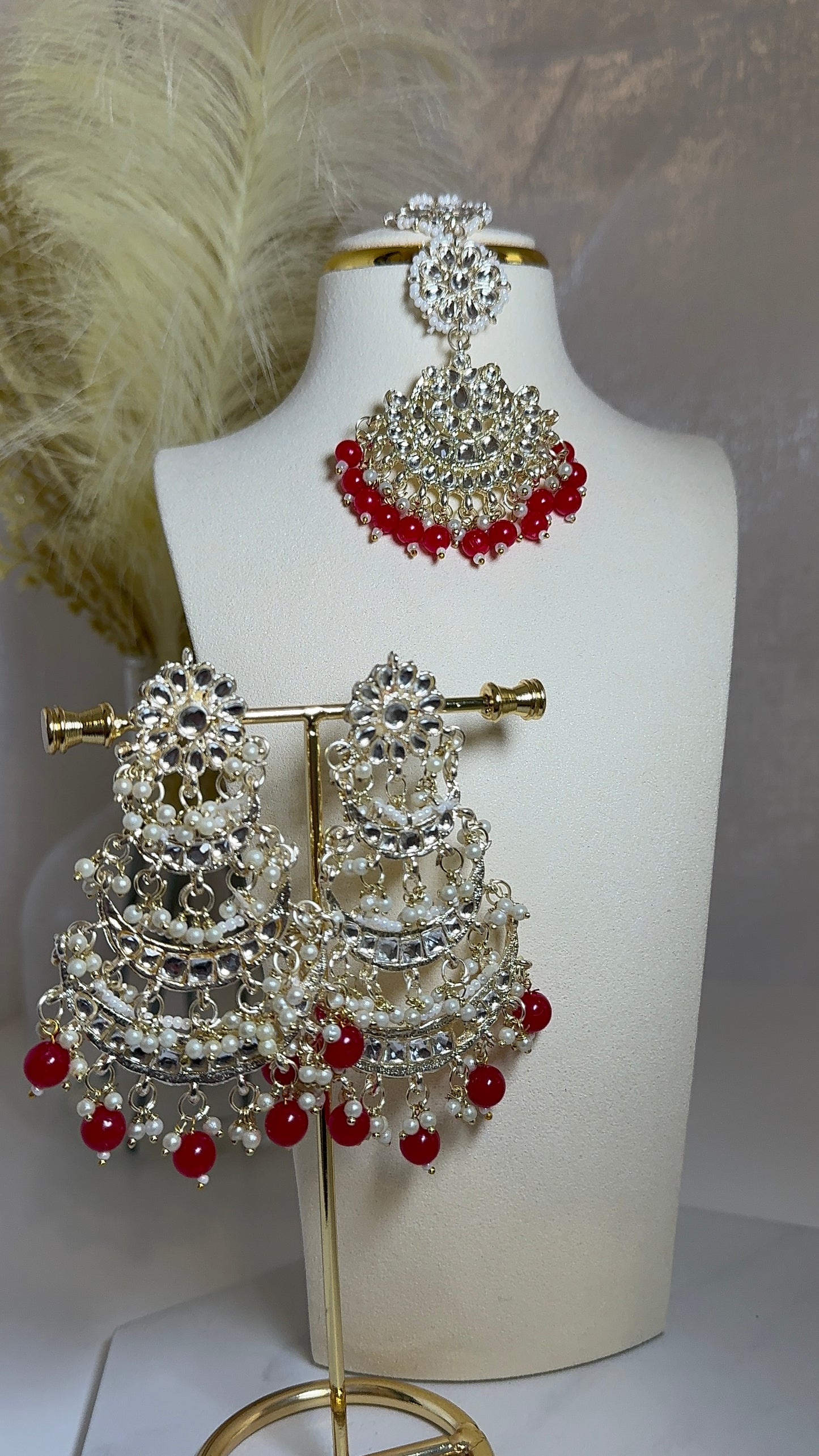 Kundan Earring with Maangtika Sets